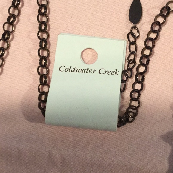 Coldwater Creek, Purple Necklace,Gold-Brown Chain - Picture 3 of 7